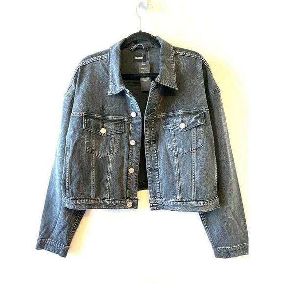 HUDSON Rei Denim Black Wash Jacket - Crash N' Burn Size L - Picture 7 of 7